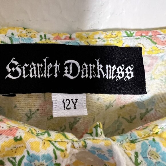 Spring Easter Pastel Twee Kidcore Coquette Floral Spring Church Midi Dress jr 12 - Picture 6 of 12